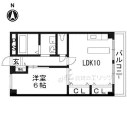 タウンハイツ南茨木1号館の物件間取画像